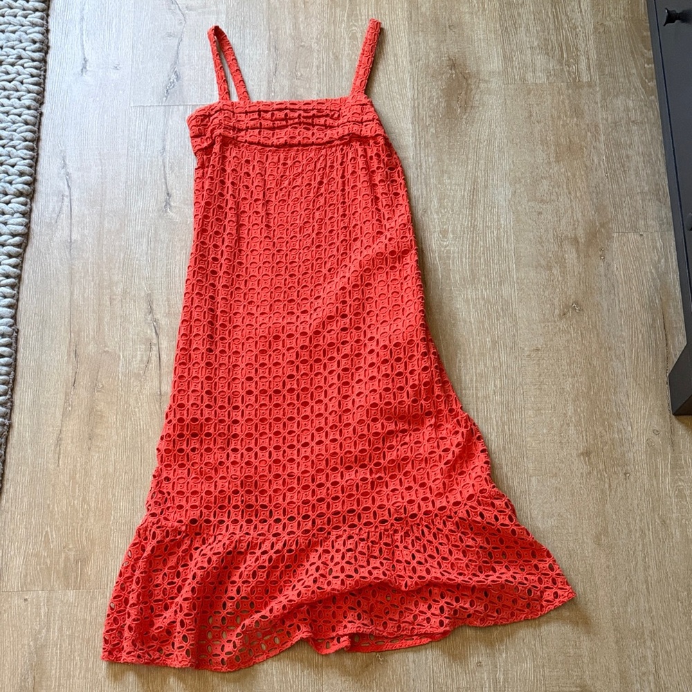 Orange Eyelet Dress- Janie and Jack